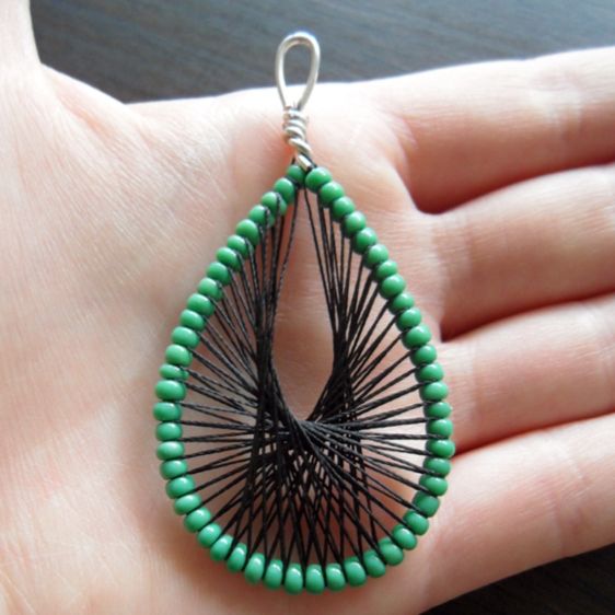 DIY Bijoux - Make Pretty Thread-Decorated Wire Earrings - ListSpirit.com - Leading Inspiration ...