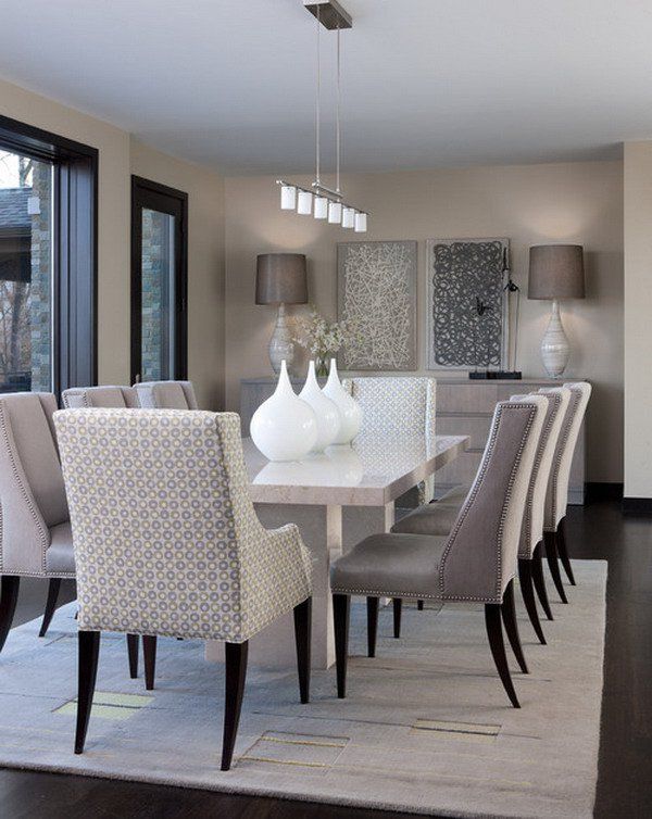 Salle à manger - Beige Contemporary Dining Room... - ListSpirit.com