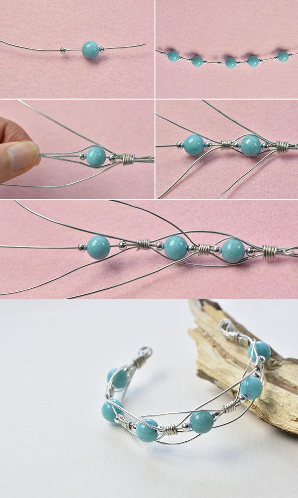 DIY Bijoux - wire and beads bracelet, like it? LC.Pandahall.com will ...