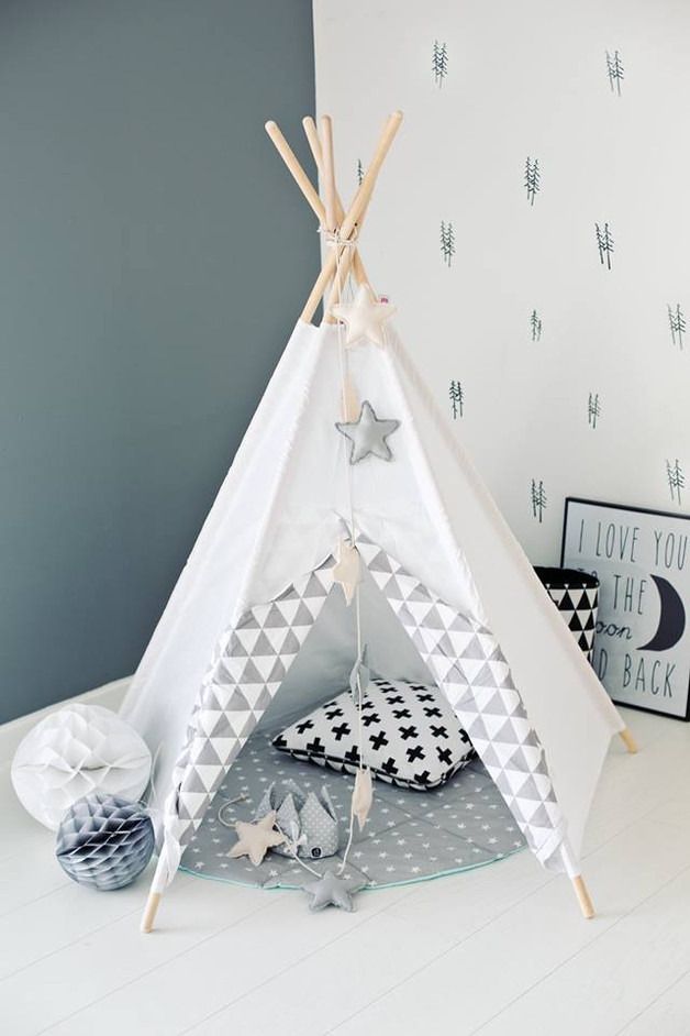 Tipi D Indien Tipi Wigwam Blanc Zigzag Gris Chambre D Enfant De Bebe Par Fabrication Artisanale Listspirit Com Leading Inspiration Culture Lifestyle Magazine