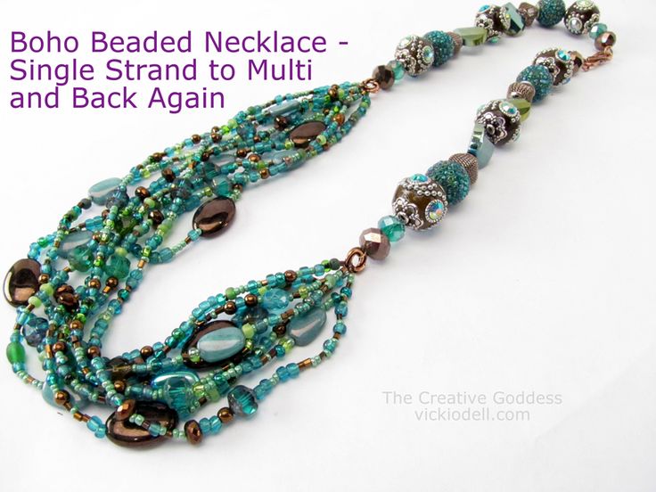 DIY Bijoux - Boho Beaded Necklace - Video Tutorial -In this video I'll ...