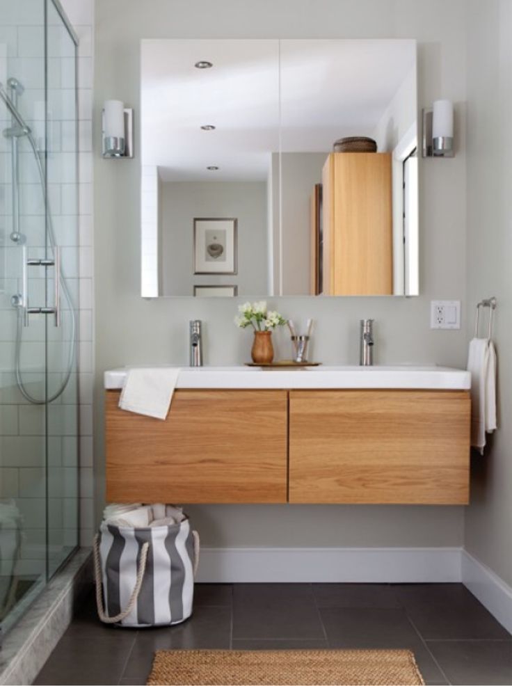 Idée décoration Salle de bain - Meuble de salle de bain suspendu Ikea