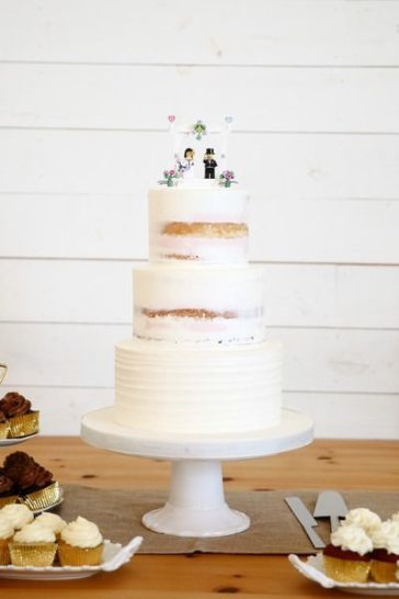 Pièce montée 2017 - Gâteau de mariage semi-nu - gâteau de 
