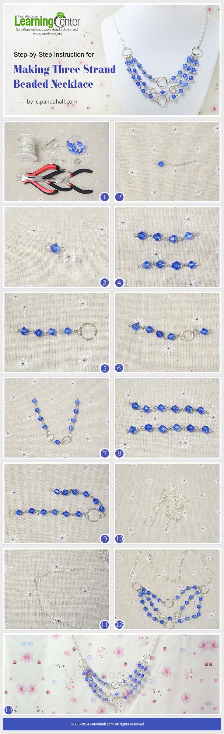 DIY Bijoux - Step-by-Step Instruction for Making Three Strand Beaded ...