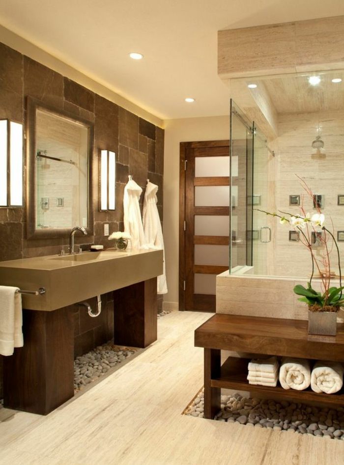 Idée décoration Salle de bain - jolie salle de bain beige ...