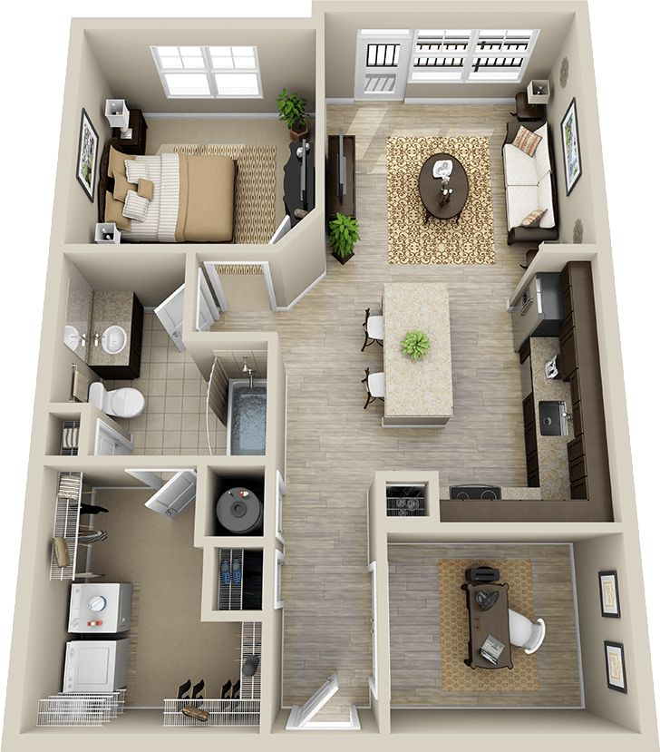 41+ Appartement 40M2 Floor Plan Apartment studio open plan layout interiors inspiration architecture thoughts