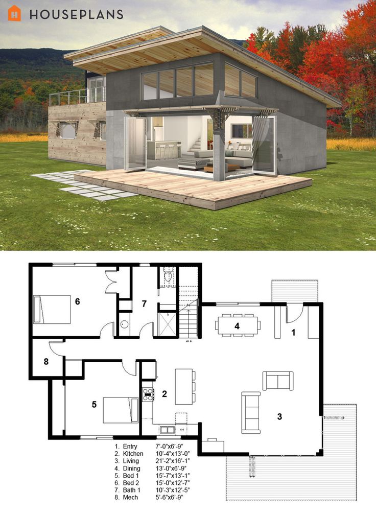 Plans Maison En Photos 2018 Small Modern Cabin House Plan By FreeGreen ListSpirit