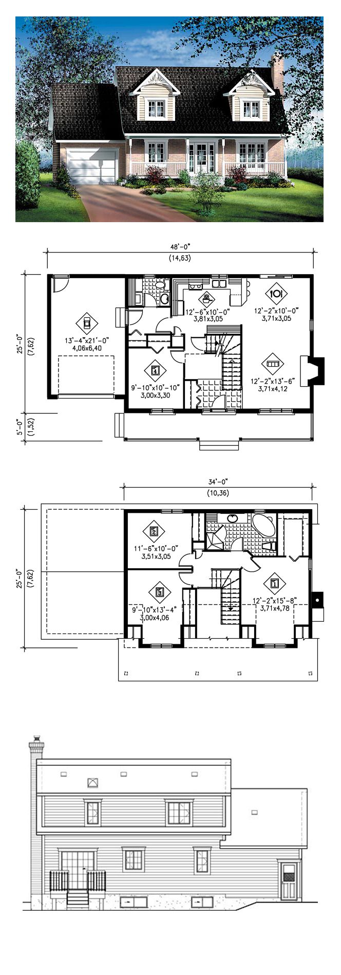 Plans Maison En Photos 2018 Cape Cod House Plan 49687