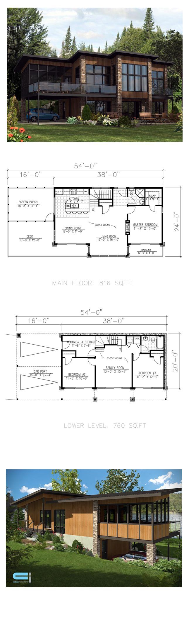 Plans Maison En Photos 2018 - Lakefront Style COOL House ...