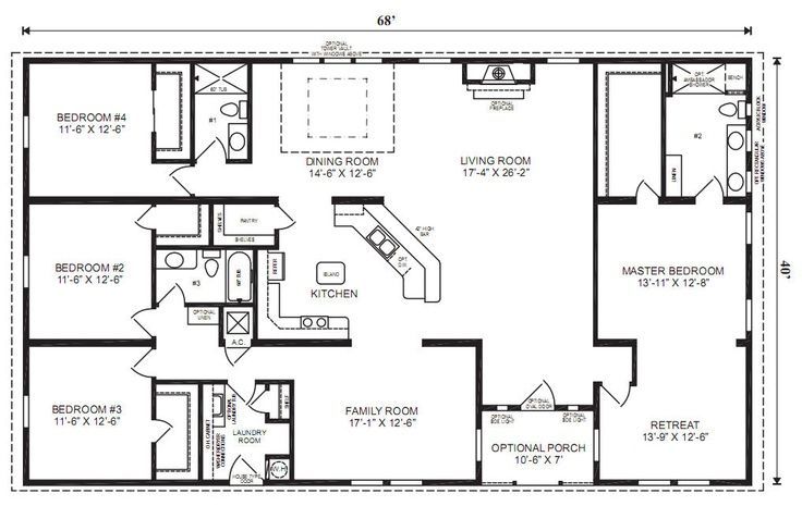 House Floor Plans With No Dining Room