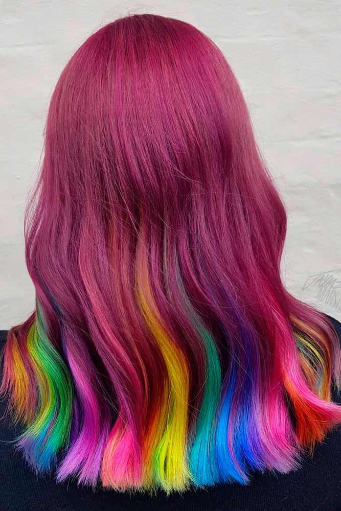  Couleur Arc En Ciel Pastel  Cheveux Choix de Couleur 