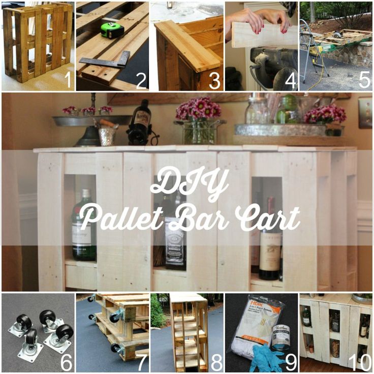 DIY Crafts - DIY Pallet Bar Cart with step by step instructions ...