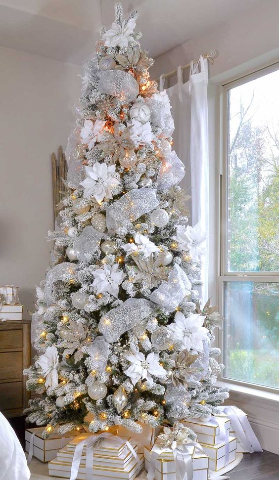 Cours gratuit pour décorer un arbre de Noël avec le réveillon et des fleurs - ListSpirit.com 